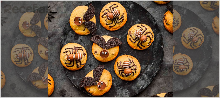 Galletas Fáciles de Halloween: Arañas y Murciélagos de Chocolate